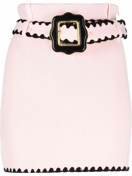  Cormio Belted Mini Skirt - Pink 