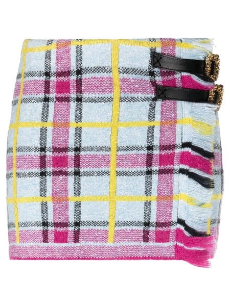  Cormio Checked Wool-blend Mini Skirt - Blue 