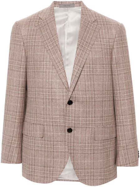  Corneliani Check-pattern Blazer - Pink 
