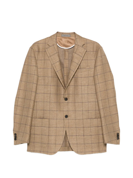  Corneliani Checked Button Jacket - Neutrals 