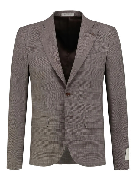  Corneliani Checked Pattern Blazer - Brown 