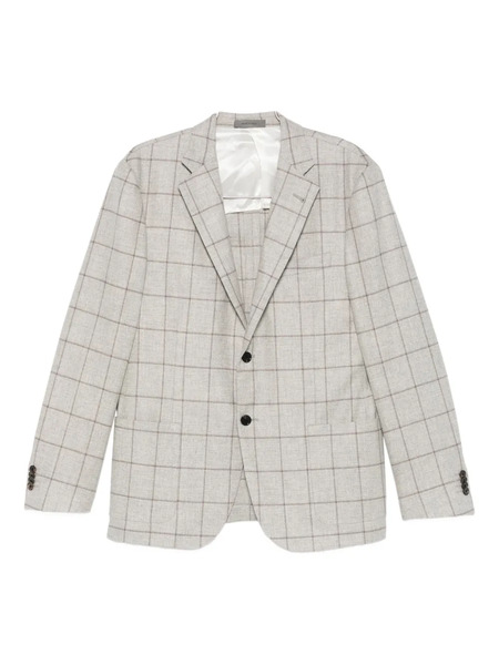 Corneliani Checked Single-breasted Jacket - Grey 