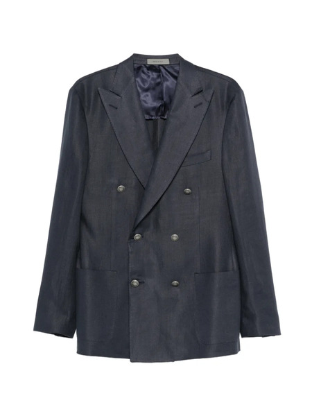 Corneliani Double-breasted Pocket Blazer - Blue 