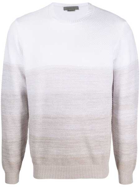  Corneliani Gradient-effect Knitted Jumper - White 