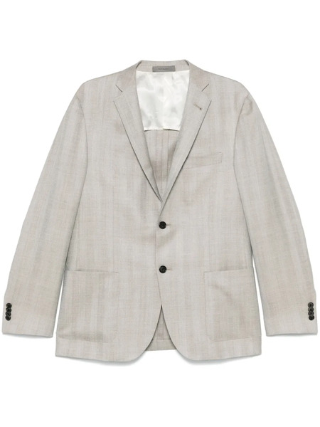  Corneliani Herringbone-pattern Blazer - Grey 