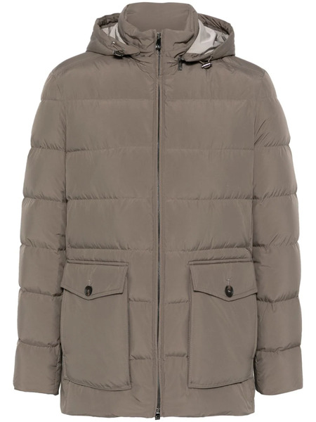 Corneliani Hooded Puffer Jacket - Neutrals 
