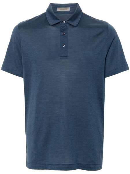  Corneliani Lightweight-jersey Polo Shirt - Blue 
