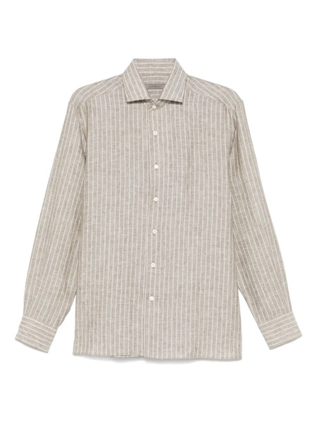  Corneliani Linen Shirt - Brown 
