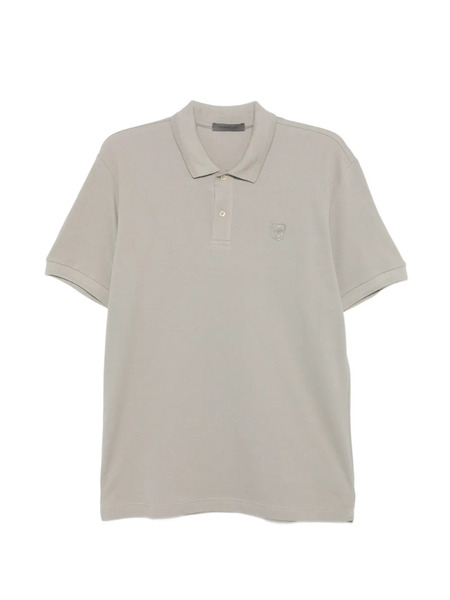  Corneliani Logo-patch Polo Shirt - Grey 