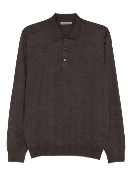  Corneliani Long-sleeve Polo Shirt - Brown 