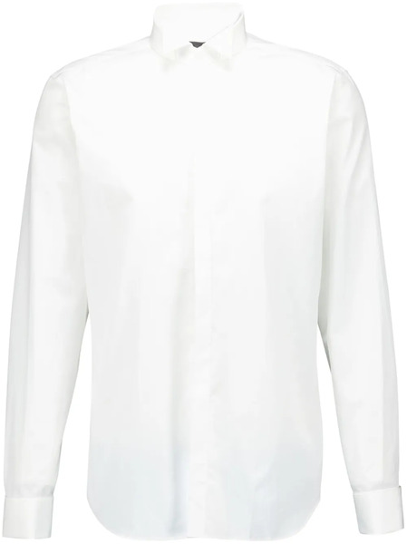  Corneliani Long-sleeve Poplin Shirt - White 
