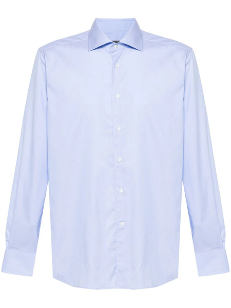  Corneliani Mini-checked Shirt - Blue 