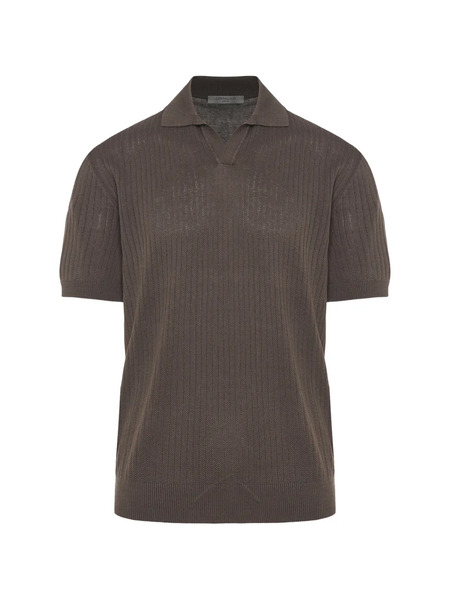  Corneliani Pima Ribbed Sweater - Brown 