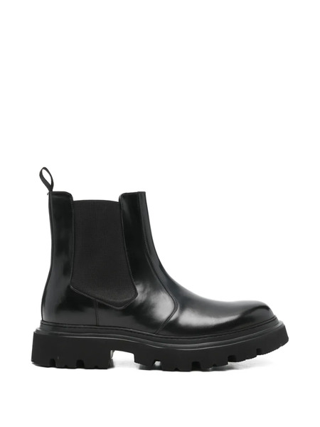  Corneliani Platform Pull-tab Chelsea Boots - Black 