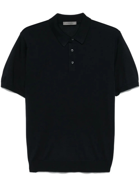  Corneliani Silk Polo Shirt - Blue 