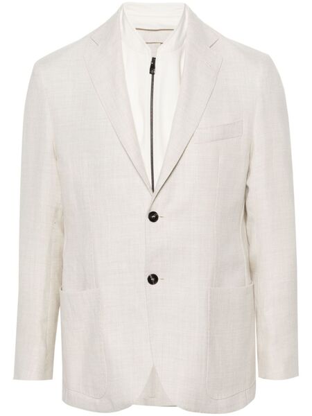  Corneliani Single-breasted Layered Blazer - Neutrals 