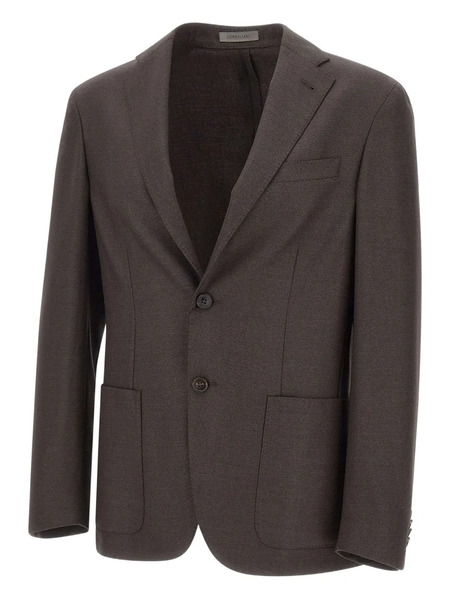  Corneliani Textured Narrow-lapels Blazer - Brown 