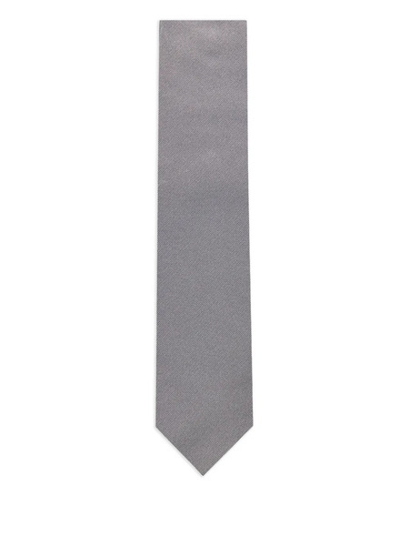 Corneliani Textured Silk Tie - Grey 