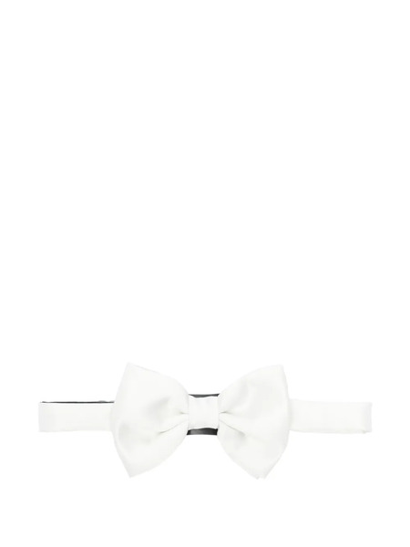  Corneliani Twill Bow Tie - White 