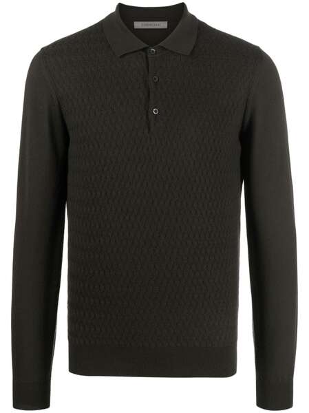  Corneliani Virgin Wool Polo Shirt - Green 