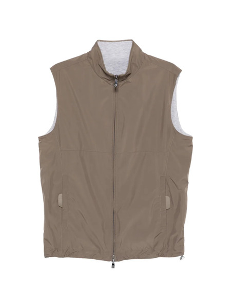  Corneliani Zip-up Reversible Gilet - Brown 