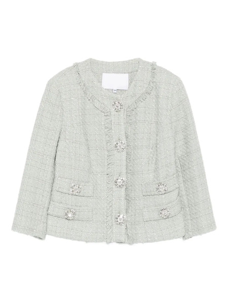  Costarellos Embellished Fringe Jacket - Green 