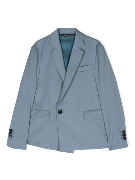  Costumein Double-breasted Virgin Wool Blazer - Blue 