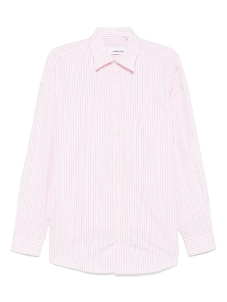  Costumein Vertical-stripe Pattern Shirt - Pink 
