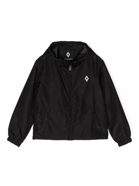  County Of Milan Kids Lion-print Zip-up Windbreaker - Black 