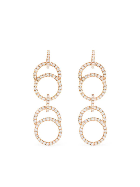  Courbet 18kt Recycled Rose Gold Celeste Laboratory-grown Diamond Pavé Set Double Hanging Earrings - Pink 