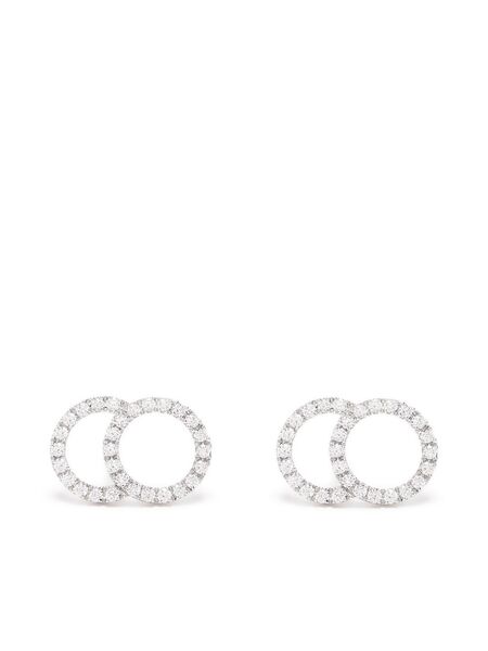  Courbet 18kt Recycled White Gold Celeste Large Pavé Laboratory-grown Diamond Set Stud Earrings - Silver 