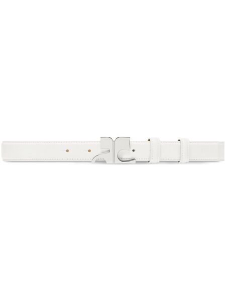  Courrèges Ac Leather Belt - White 