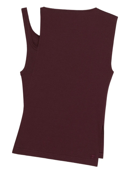  Courrèges Asymmetrical-neck Vest - Red 