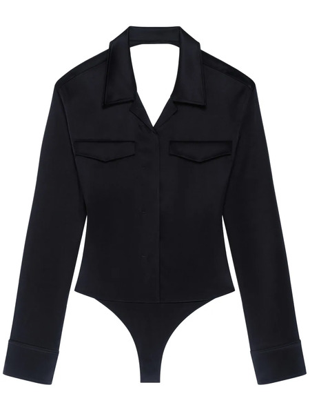  Courrèges Backless Shirt - Black 