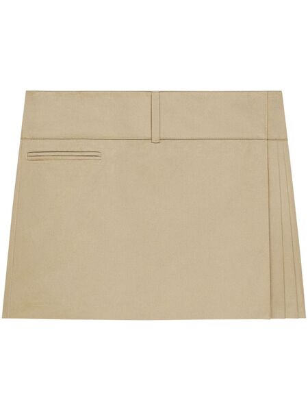  Courrèges Belted Pleated Mini Skirt - Neutrals 