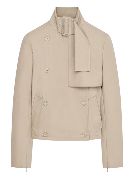  Courrèges Buckle-detail Button Trench Jacket - Neutrals 