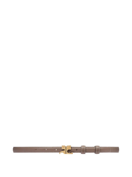  Courrèges Buckle Leather Belt - Grey 
