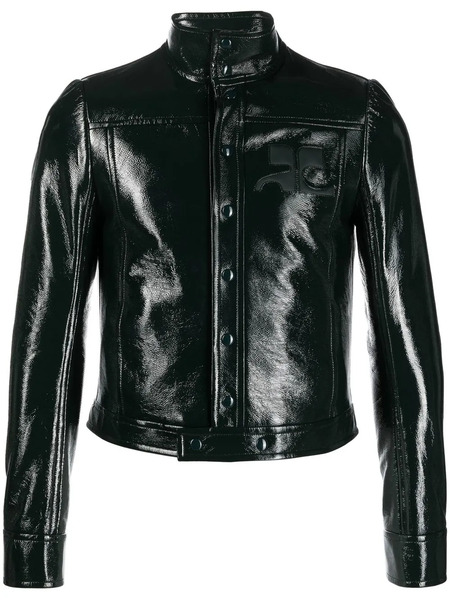  Courrèges Button-up Faux-leather Jacket - Green 