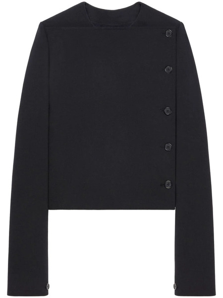  Courrèges Buttoned Tailored Jacket - Black 