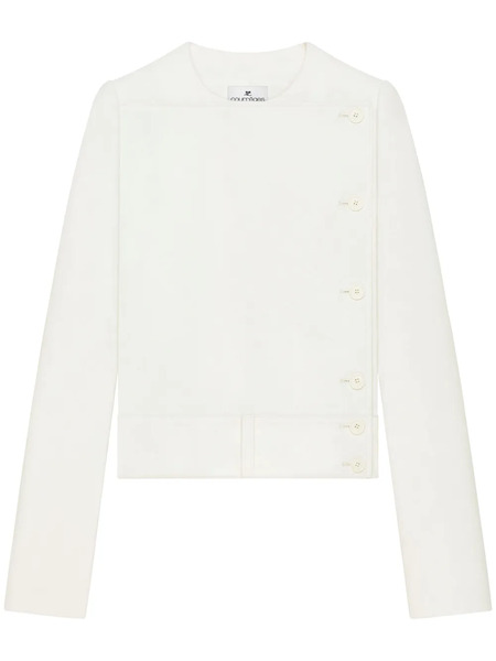  Courrèges Buttoned Tailored Jacket - White 