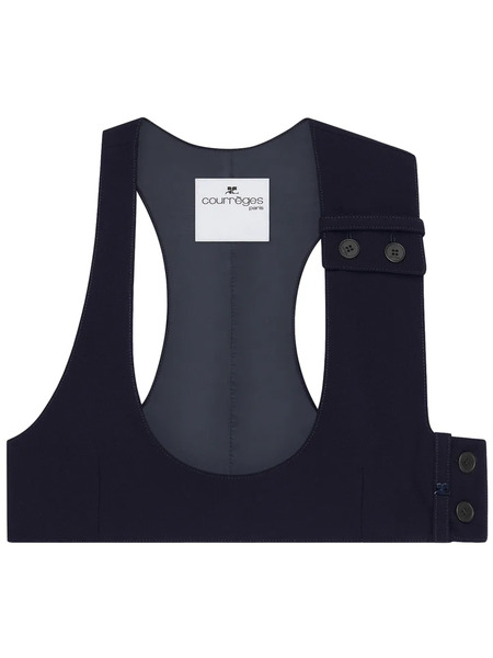  Courrèges Buttoned Tank Top - Blue 