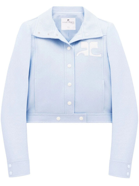  Courrèges Chest Logo-patch Shirt Jacket - Blue 