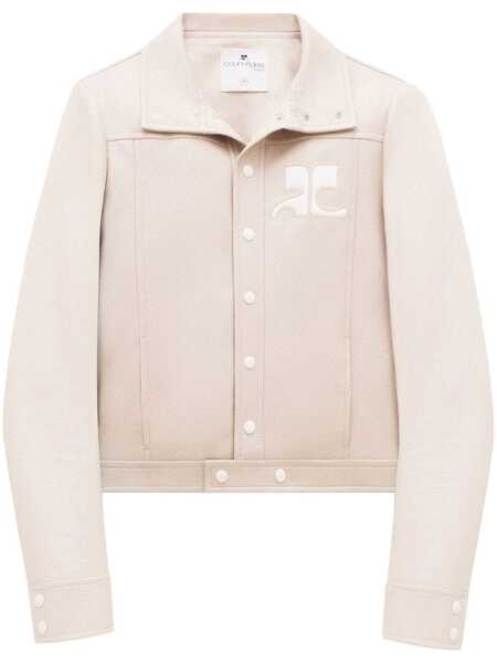  Courrèges Chest Logo-patch Shirt Jacket - Pink 