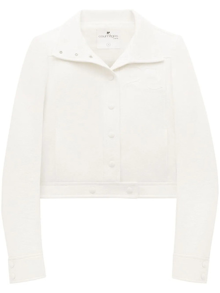  Courrèges Chest Logo-patch Shirt Jacket - White 