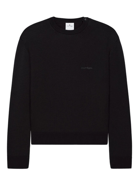  Courrèges Crew-neck Sweater - Black 