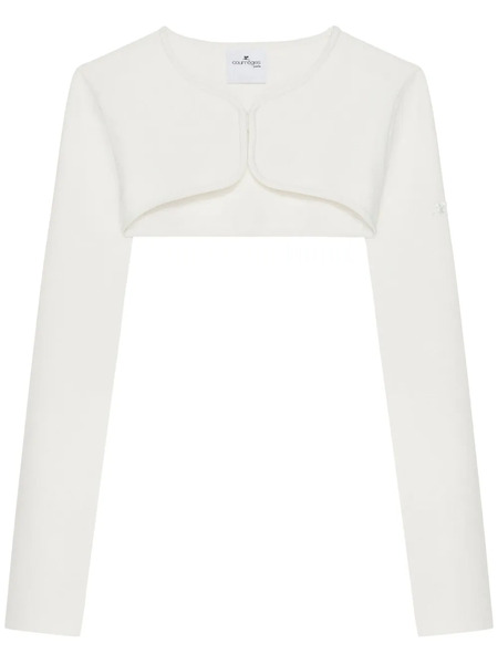  Courrèges Cropped Cardigan - White 