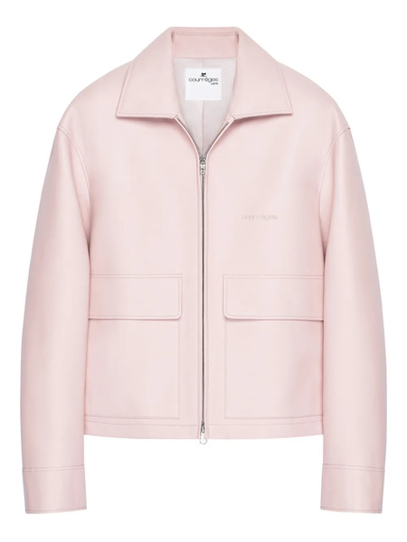 Courrèges Double-pocket Leather Jacket - Pink 