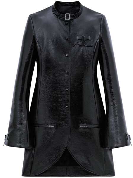  Courrèges Ellipse Midi Coat - Black 