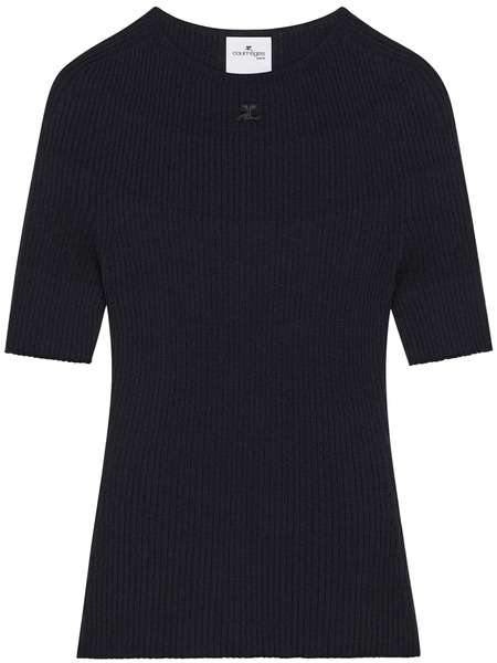  Courrèges Fine-ribbed Jumper - Blue 
