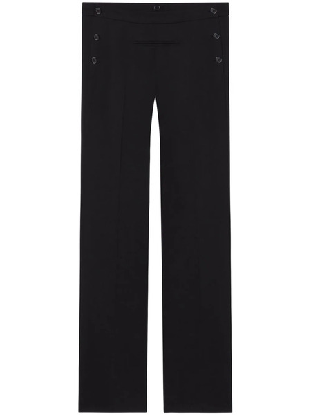  Courrèges Flared Wool Trousers - Black 
